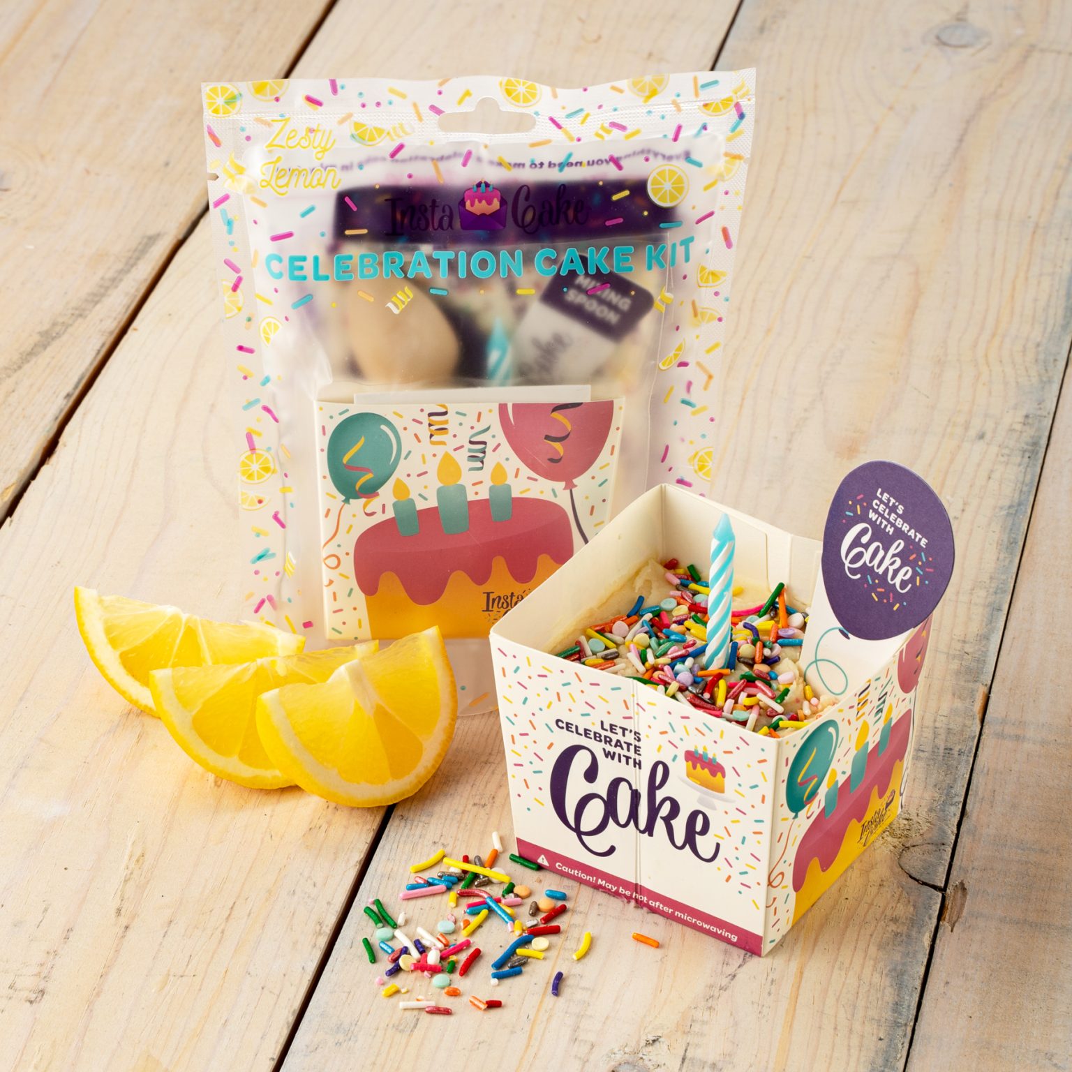 InstaCake Zesty Lemon Celebration Quick - Bake Cake Kit