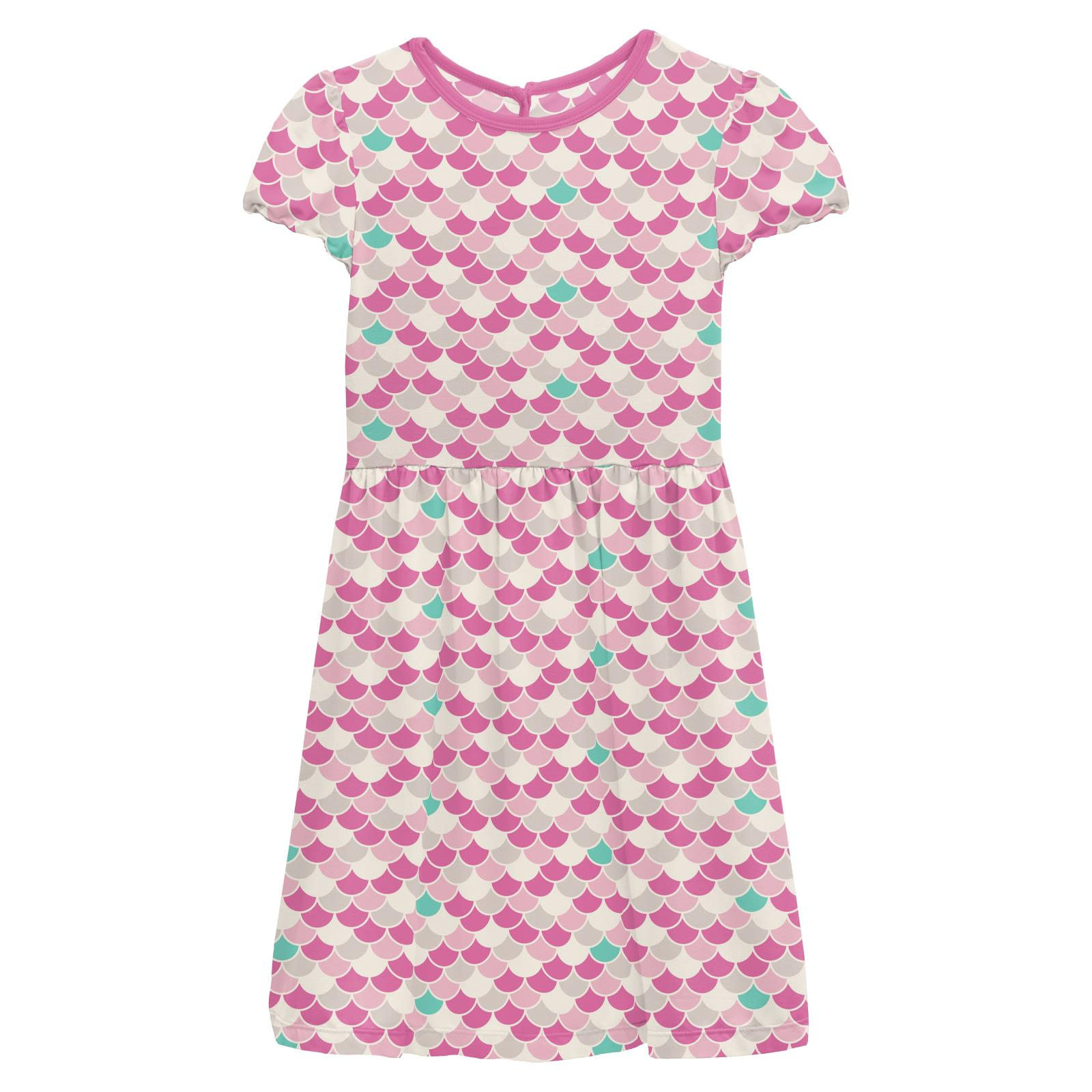 Kickee Pants Tulip Scales Print Flutter Sleeve Dress with Pockets - Party Favorite