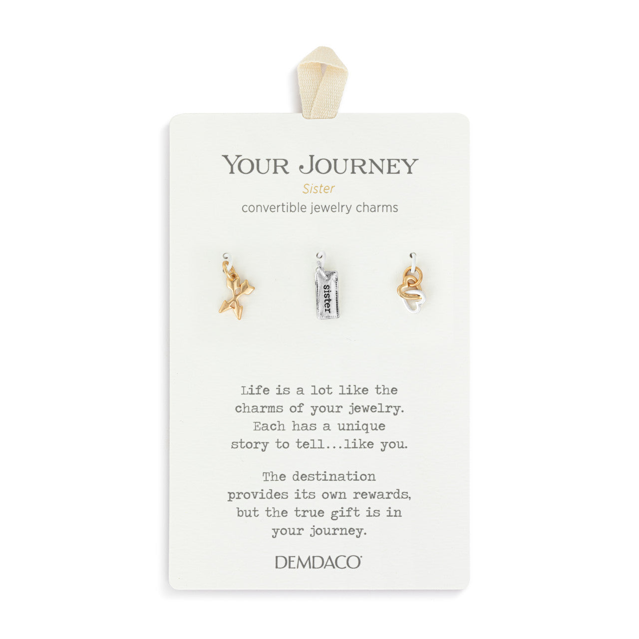 Demdaco 3-Piece Sister Journey Charms Set for Life's Moments