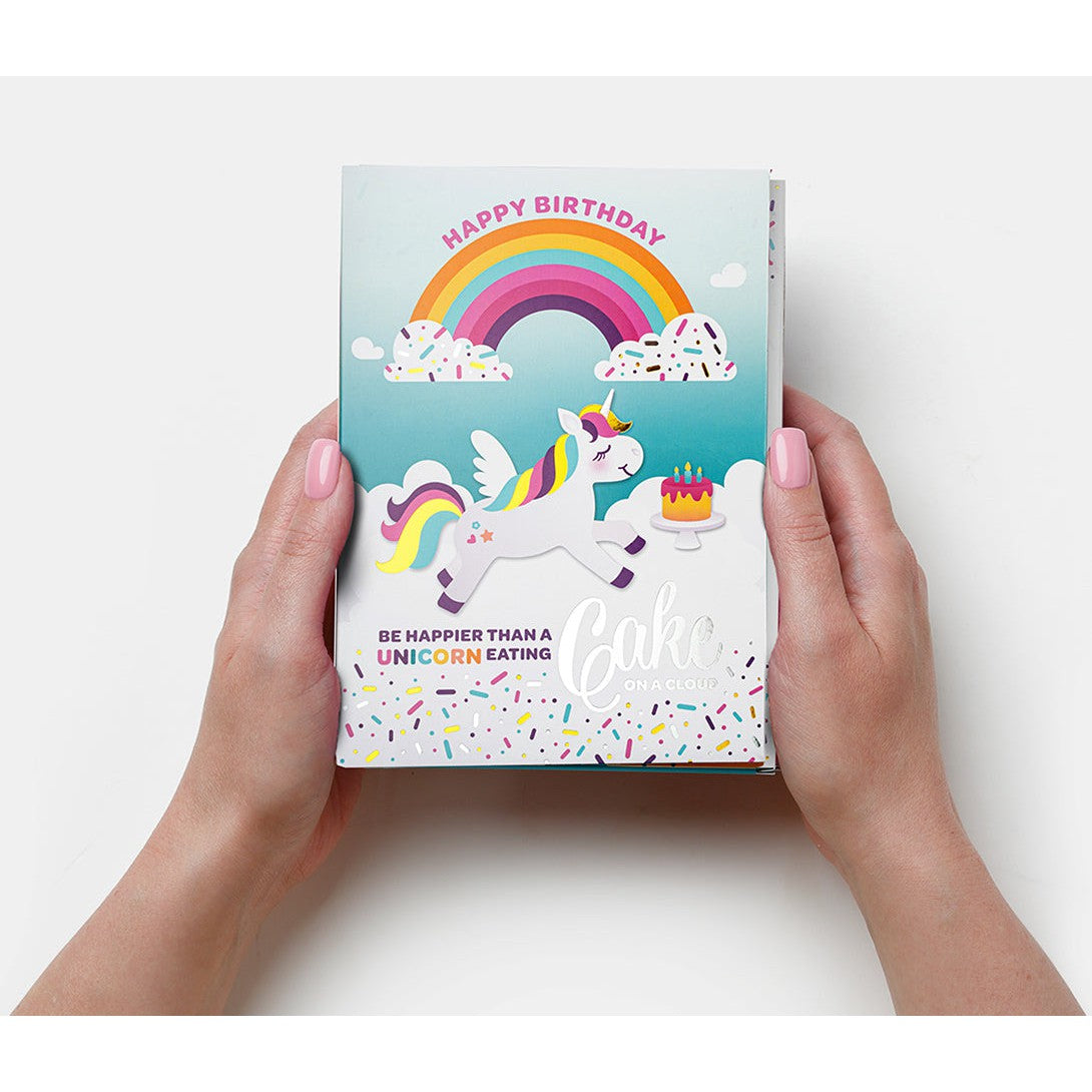 Hot Deal! InstaCake Unicorn Confetti Vanilla Cake Card