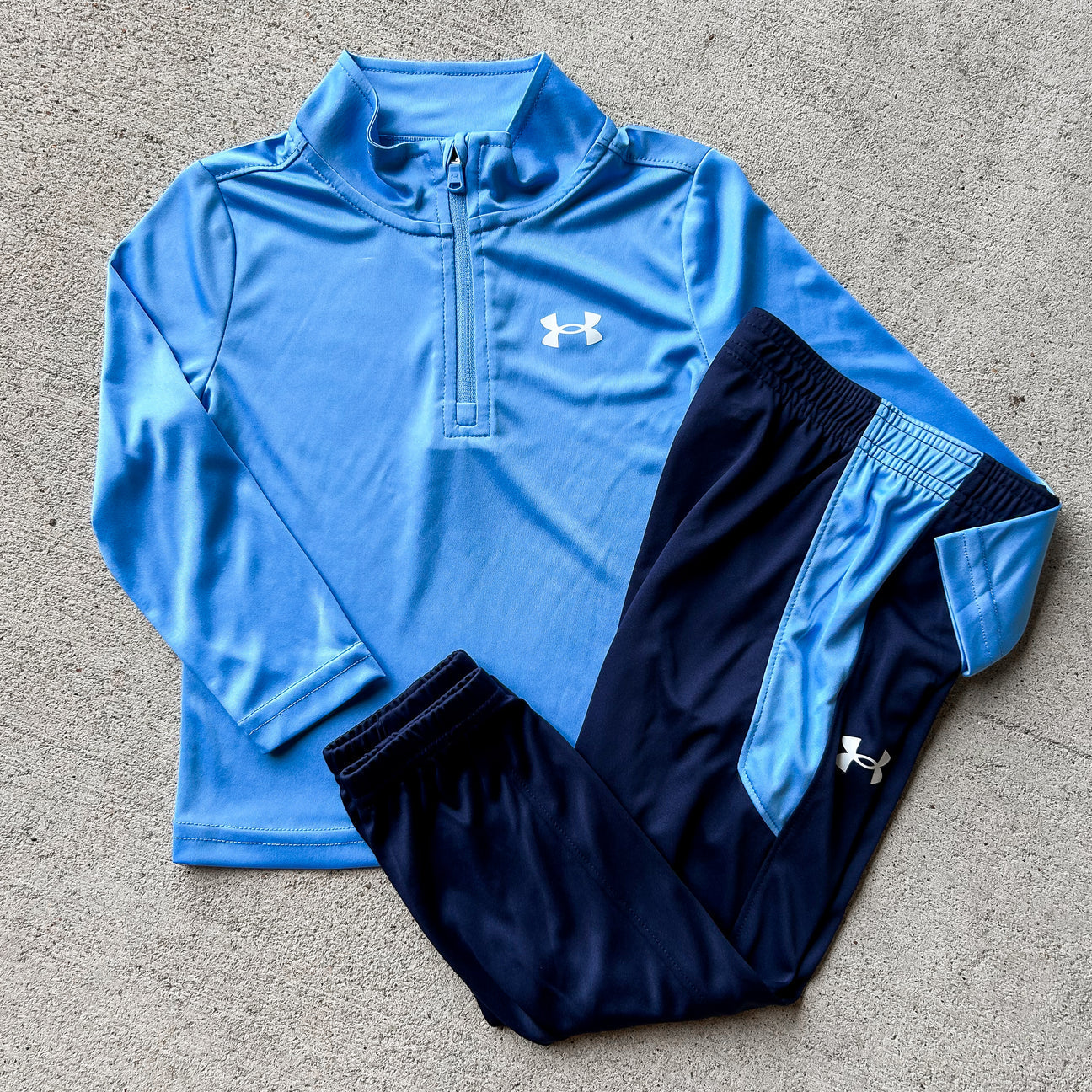 Under Armour Boys' Horizon Blue UA Tech 1/4 Zip Outfit Set