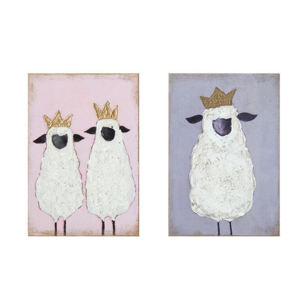 Hot Sale! Creative Co-Op 2-Style Wooden Sheep Wall Decorations