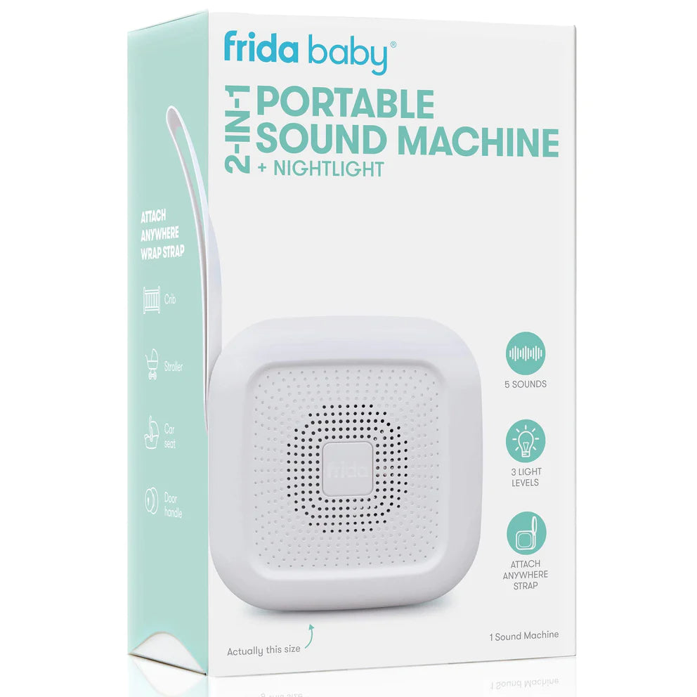 FridaBaby Compact 2-in-1 Portable Sound Machine and Nightlight for Newborns
