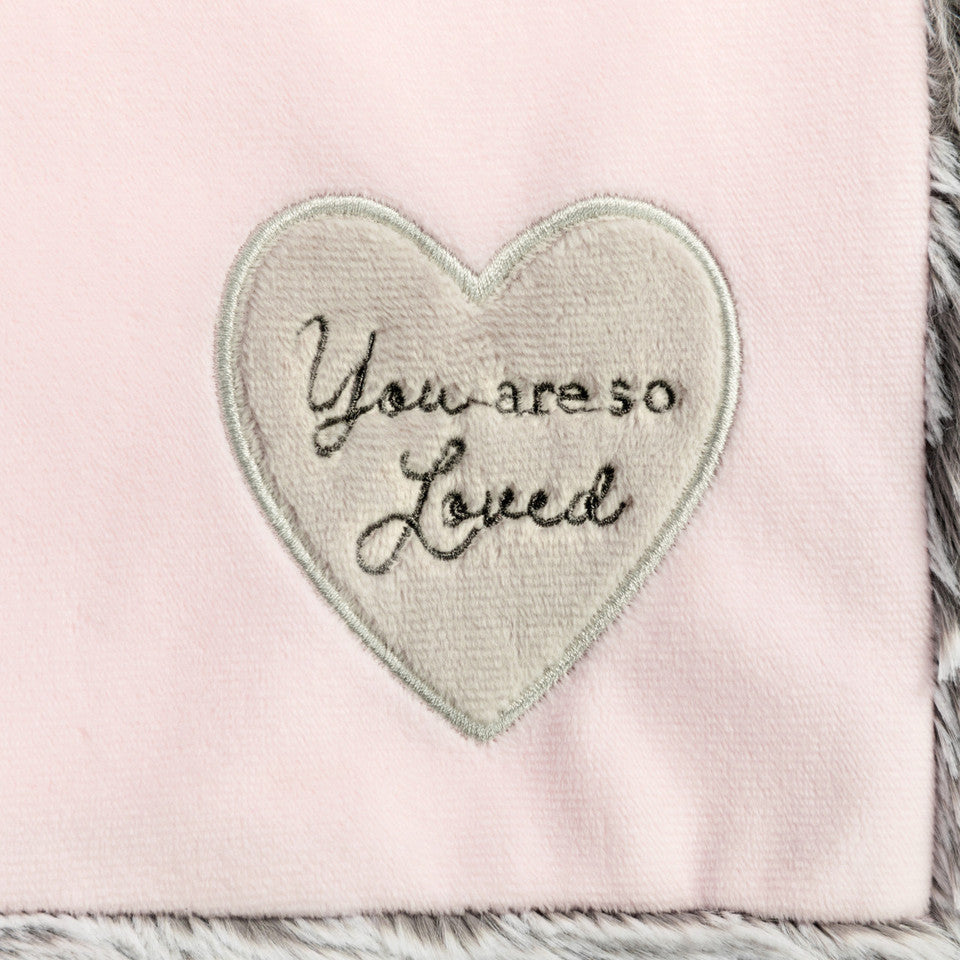 Hot Sale! Demdaco Pink 'You Are So Loved' Baby Blanket for Nap Time
