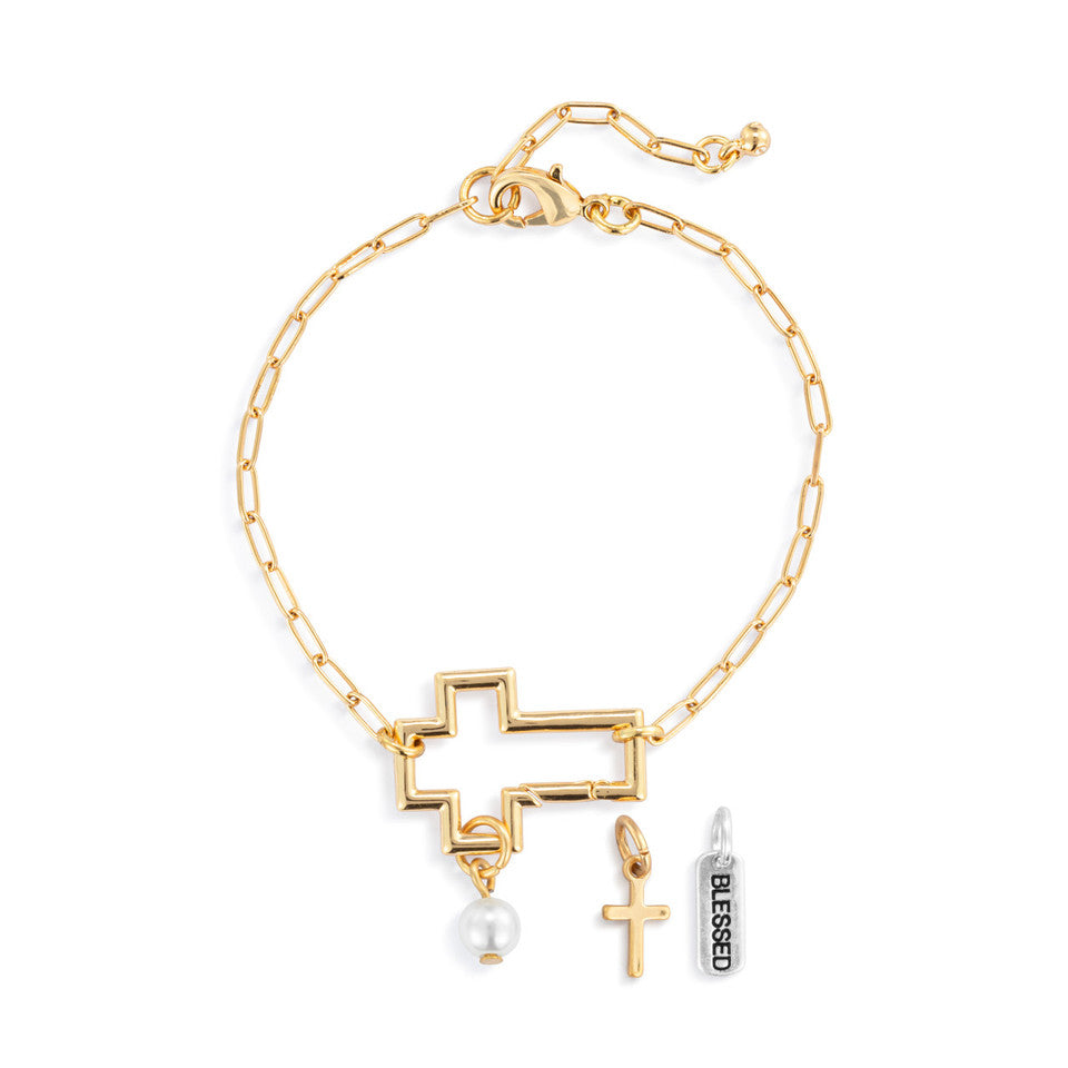 Demdaco Gold Your Journey Faith Bracelet Jewelry Set for Daily Wear