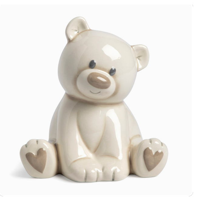 Demdaco Baby-Friendly Teddy Bear Ceramic Bank - Great Gift!