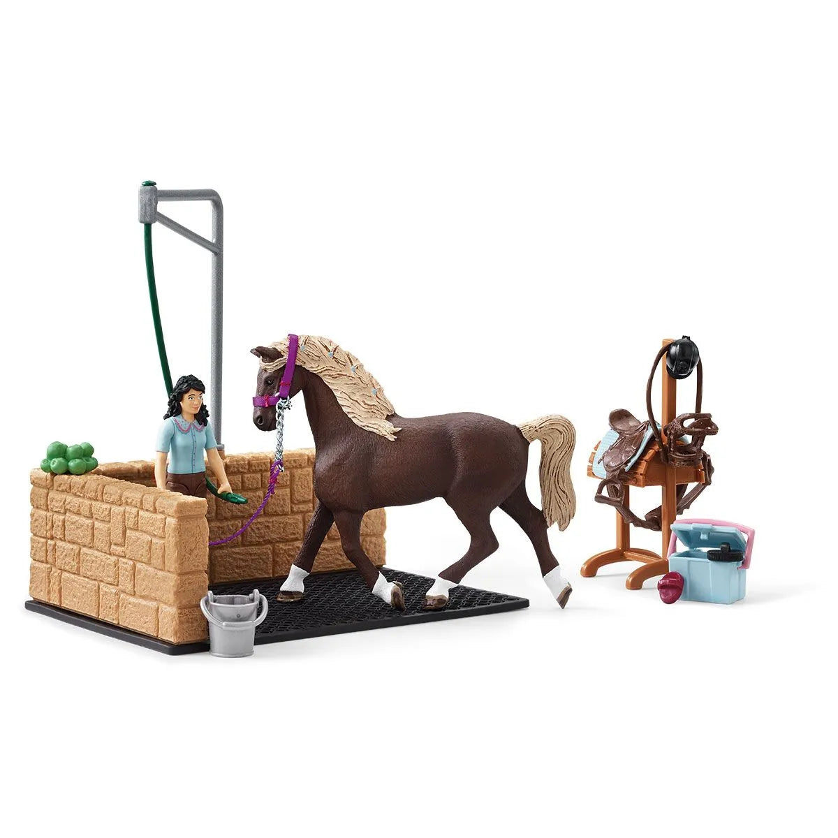 Schleich Horse Club: Practical Horse Washing Area Set