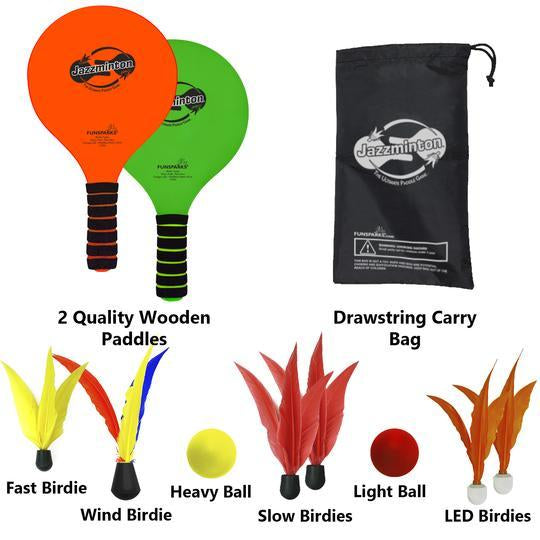 FunSparks Jazzminton Deluxe 3-in-1 Set - Perfect for All Ages!