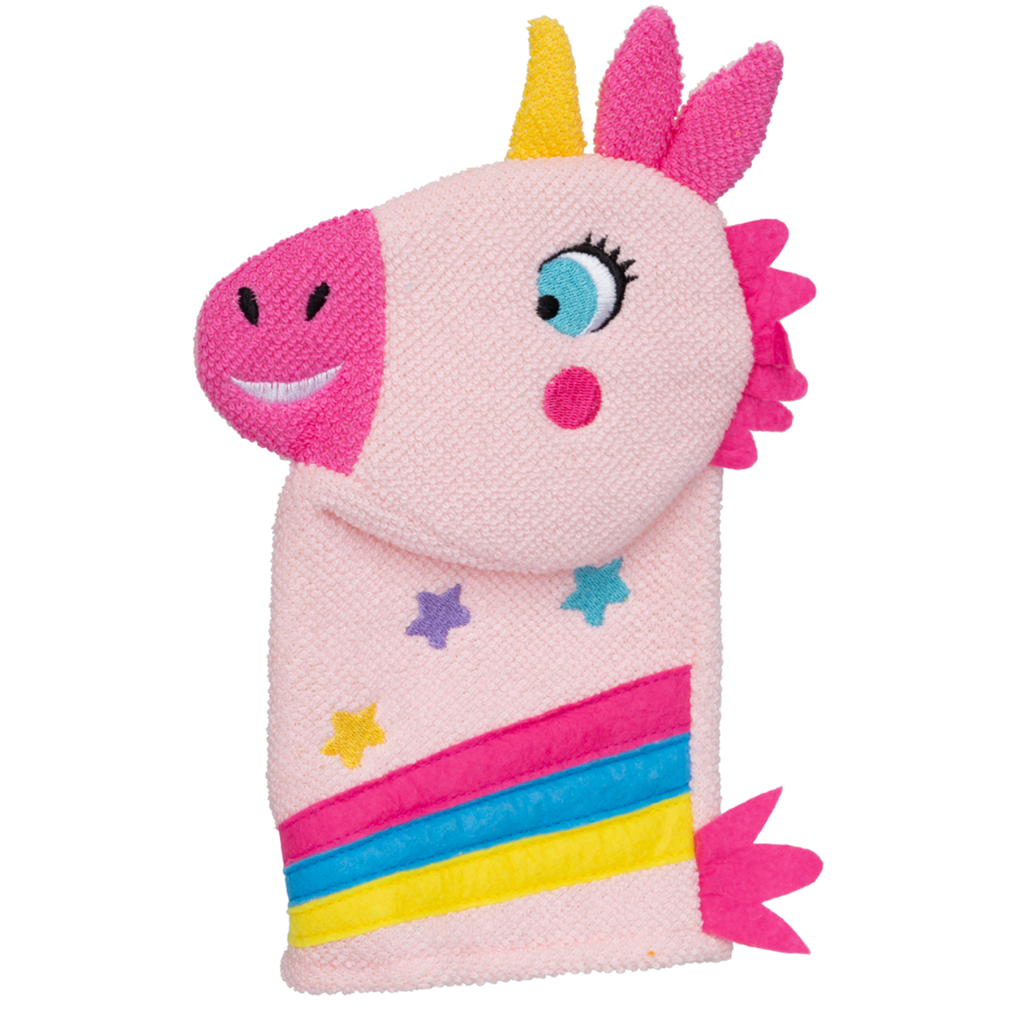 Super Cute Unicorn Terry Bath Glove - Kingsley Bath Time Buddies for Fun Bathtime