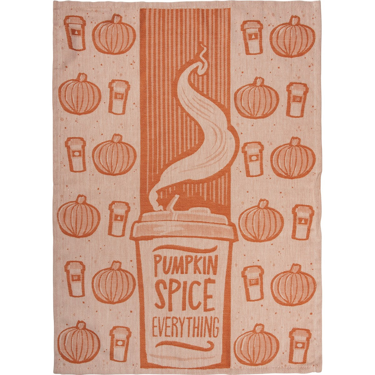 Hot Deal! Primitives By Kathy Jacquard Woven Pumpkin Spice Kitchen Towel