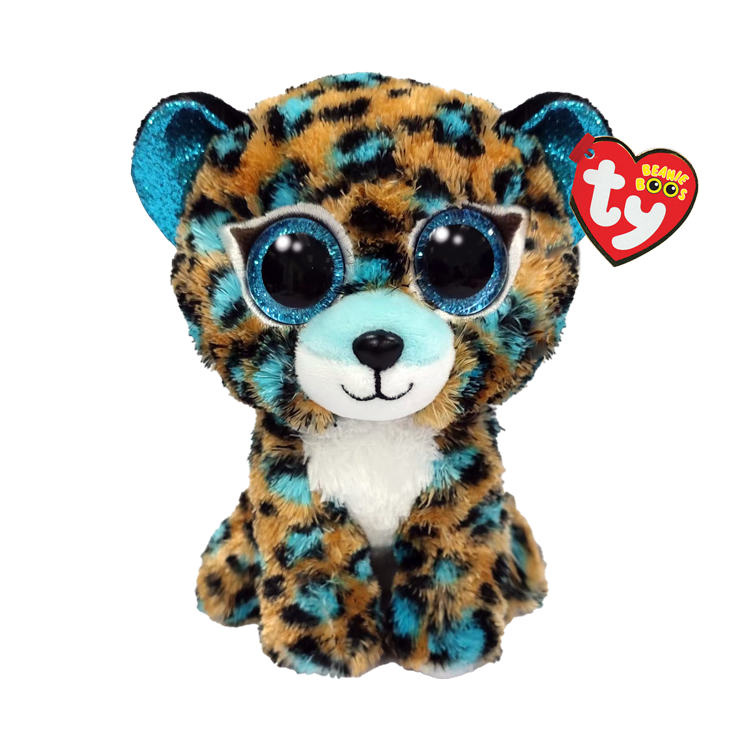 6 - Inch Ty Beanie Boos Collection - Stunning Cobalt Blue Spotted Leopard