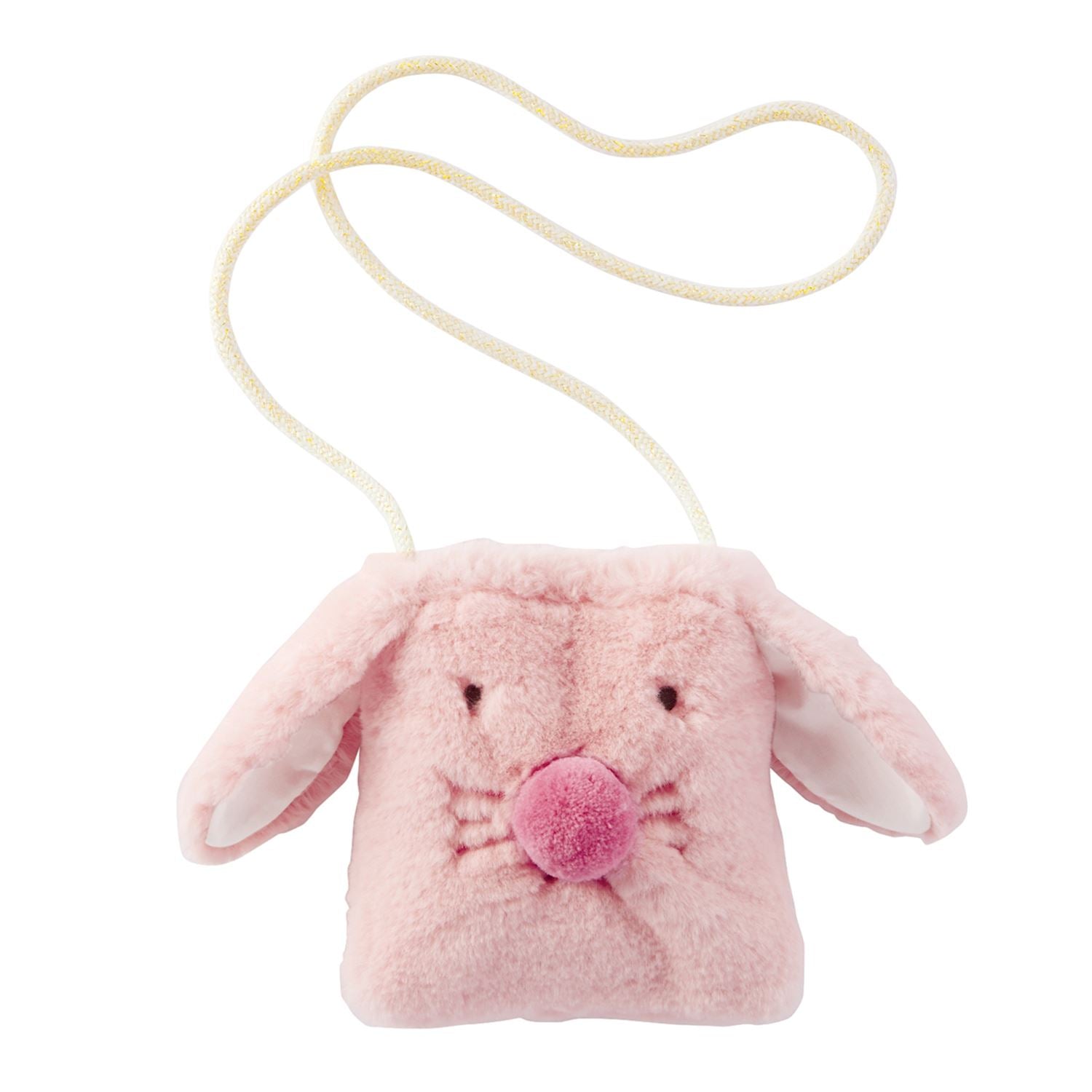 Mud Pie Adorable Plush Bunny Purse for Ages 3+ in Pink & White