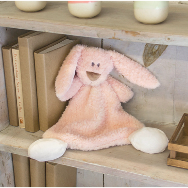 Demdaco Soft and Playful Belina Bunny Rattle Blanket for Kids