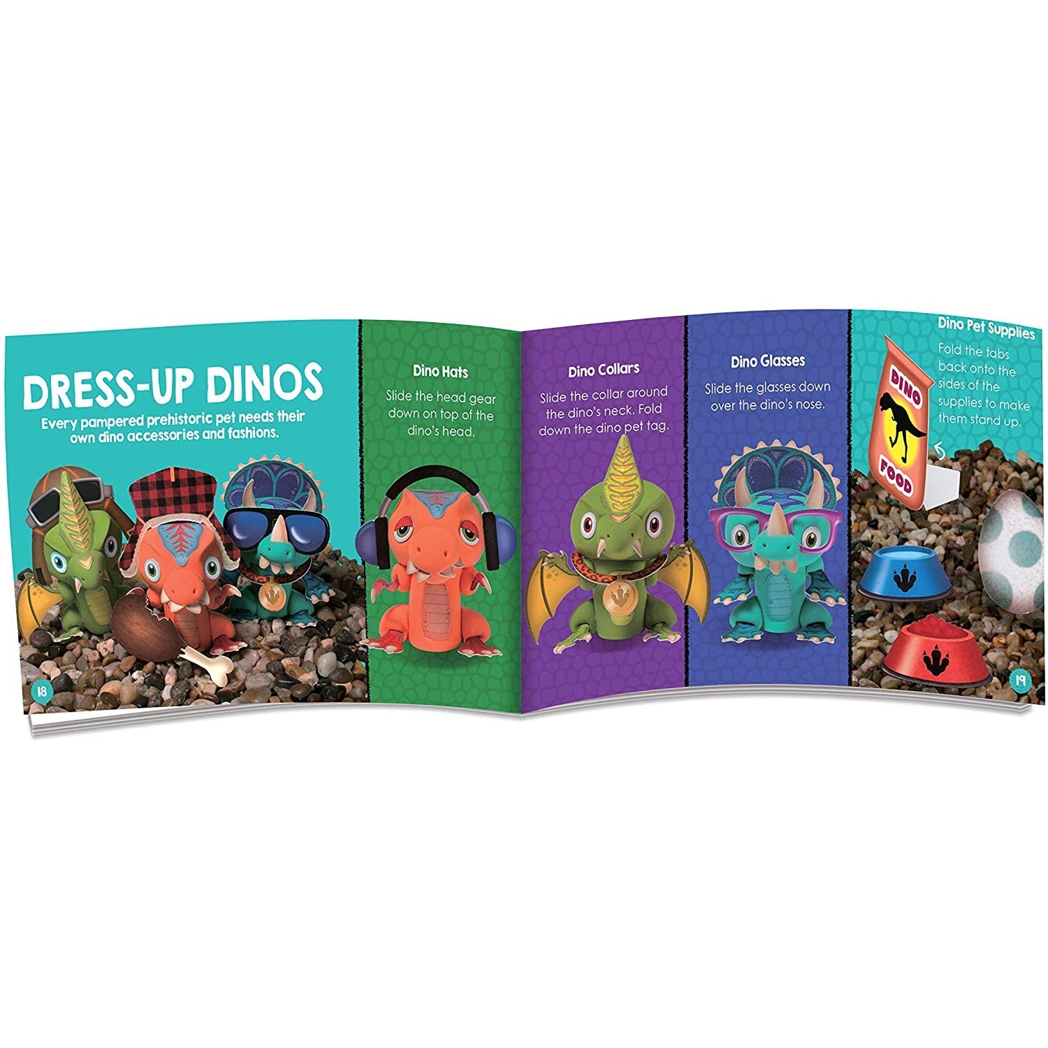 Klutz Kids' Dino Finger Puppet Craft Kit - Create 3 Unique Dinosaur Puppets!