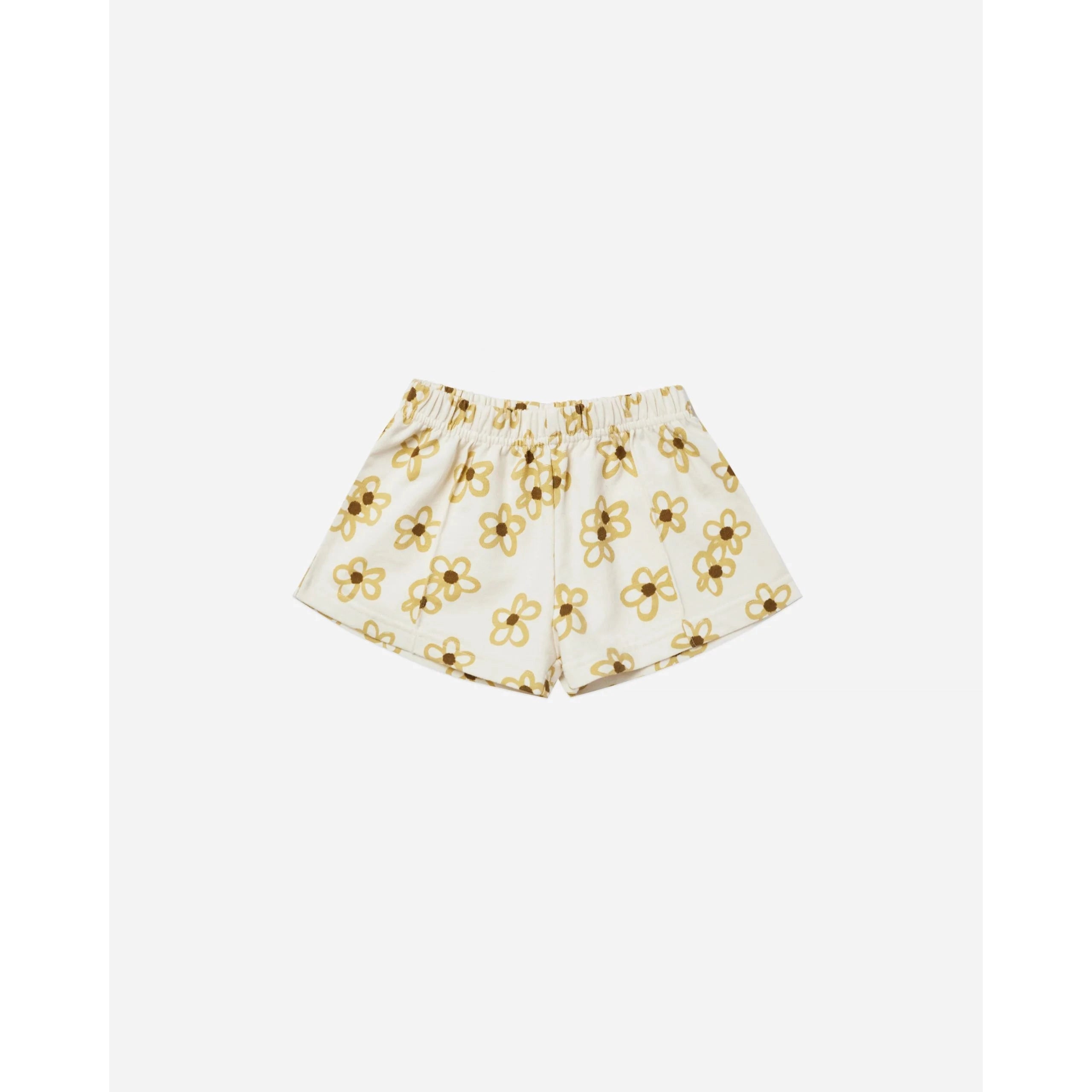 Rylee & Cru Ivory Daisy Print French Terry Sweat Shorts - Perfect for Sleep or Lounge
