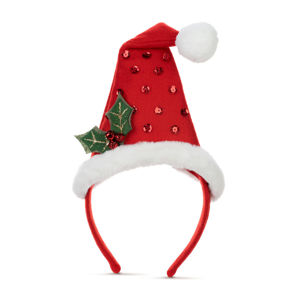 Hot Sale! Demdaco Christmas Santa Hat Headband for Her - Jingle All The Way Collection
