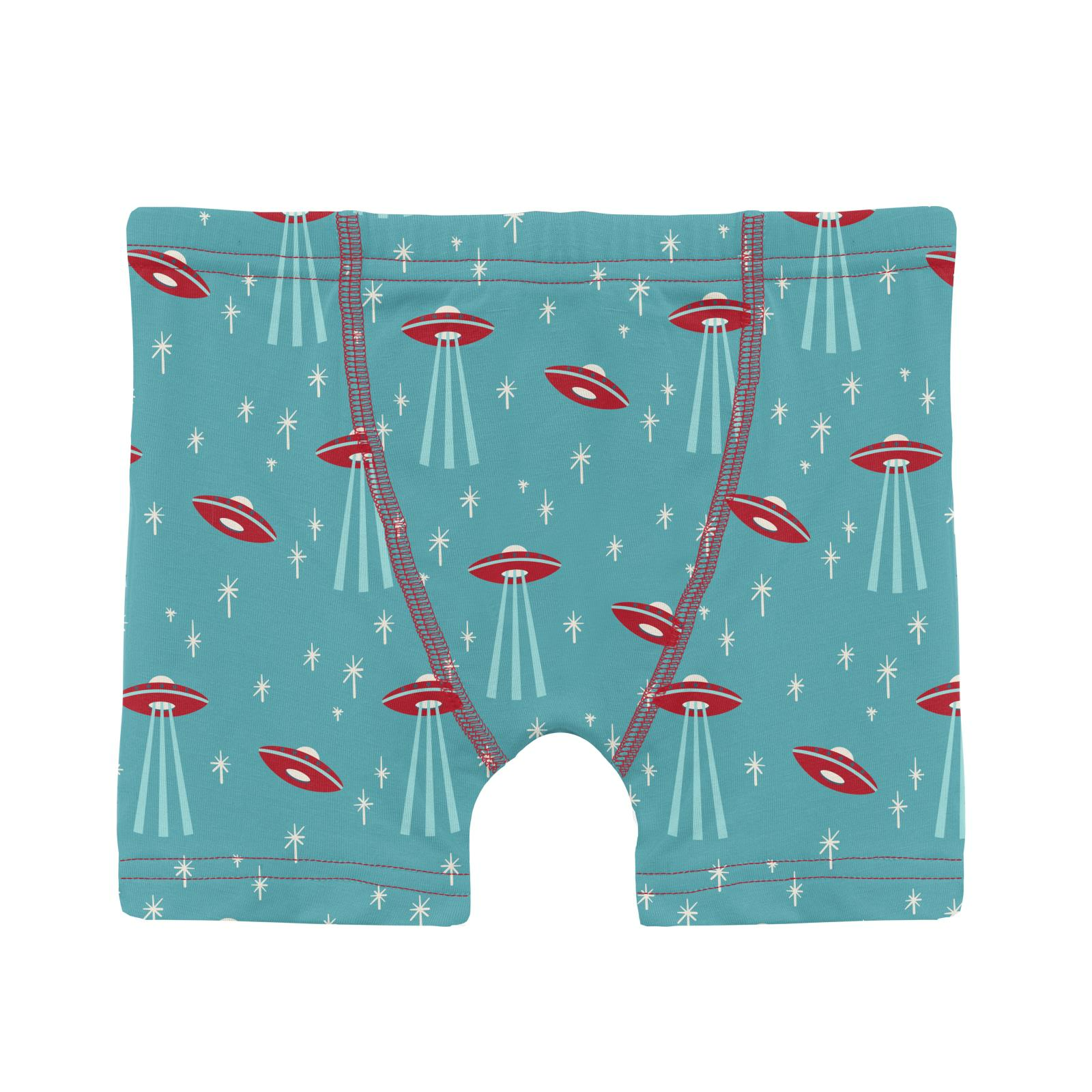 Hot! Boy's Glacier Alien Invasion Print Kickee Boxer Briefs