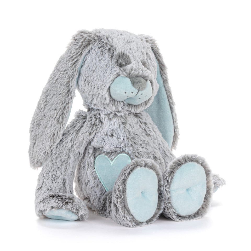 Demdaco Soft and Adorable Blue Baby Bunny Plush Toy