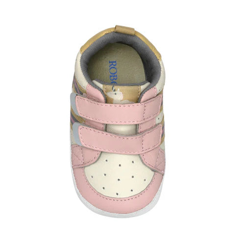 Hot Sale! Robeez Blush Valerie Style First Kicks Leather Baby Shoes