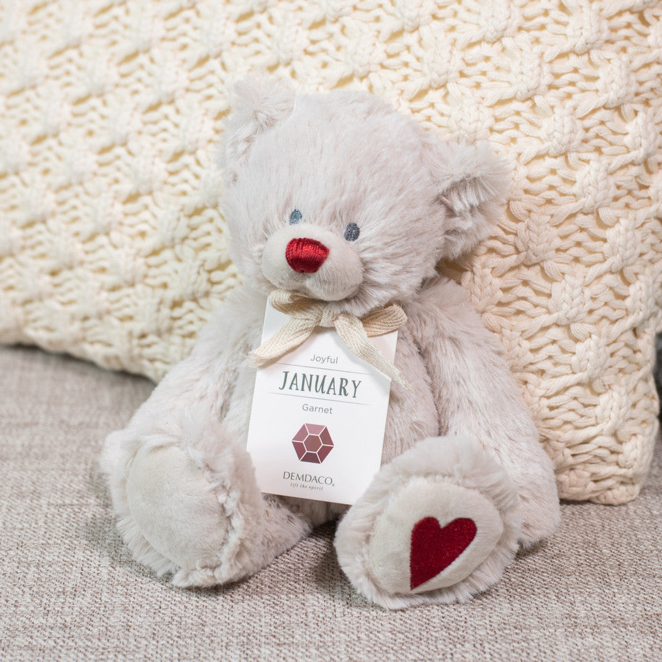 Demdaco January Birthstone Cuddly Plush Bear for New Babies