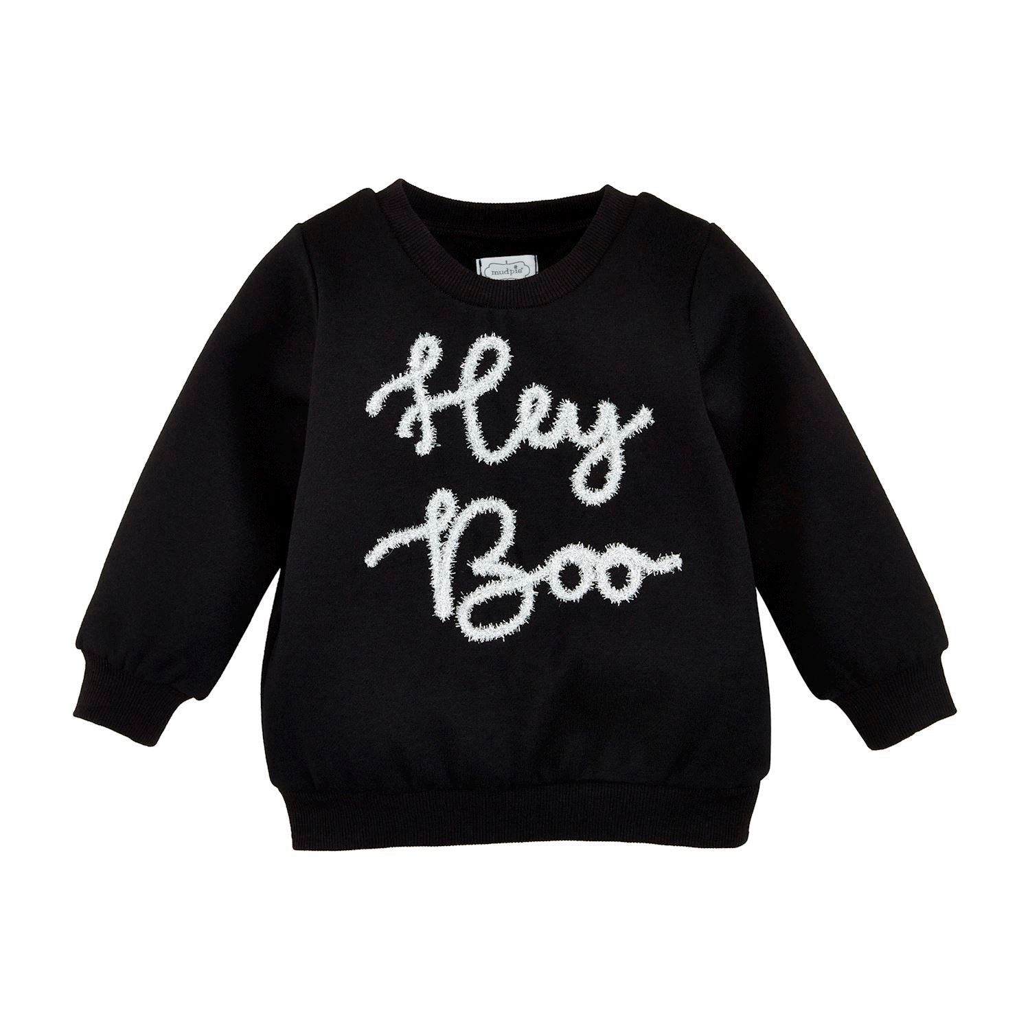 Hot Deal! Mud Pie 'Hey Boo' Toddler Sweatshirt