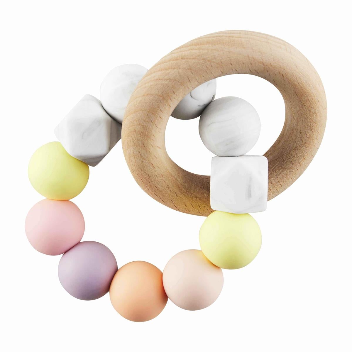 Mud Pie BPA - free Silicone and Wood Baby Teether