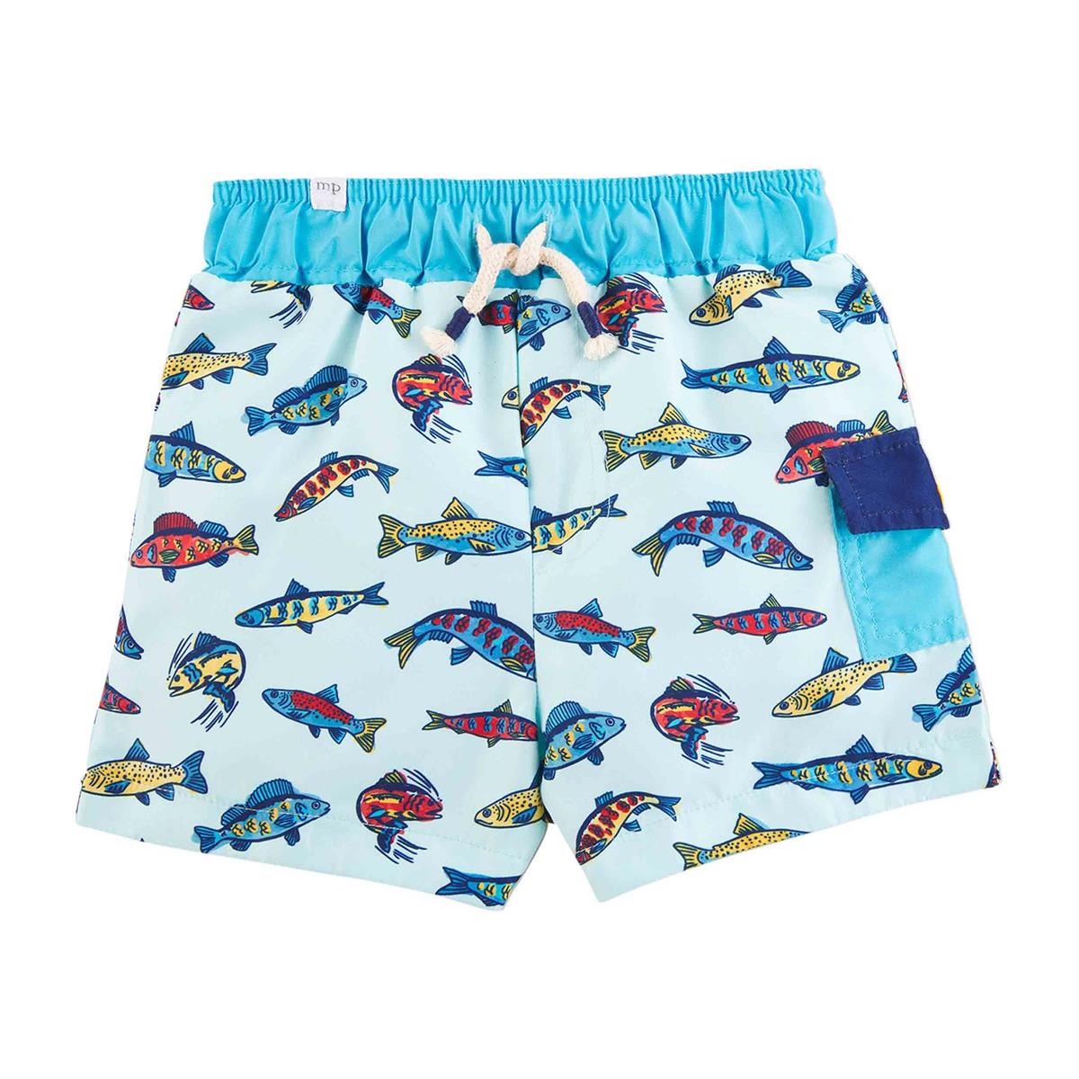 Hot Deal! Mud Pie UPF 50+ Fish Swim Trunks