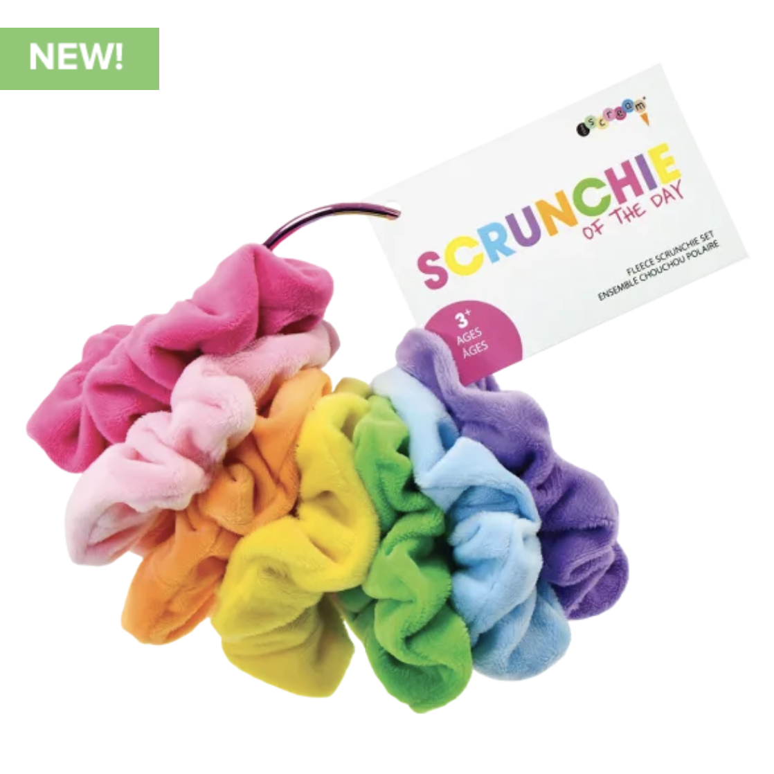 Iscream Polyester Fleece Scrunchie Set for Each Day of the Week