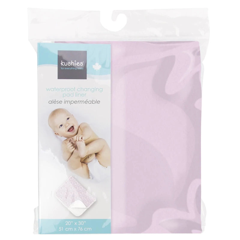 Hot Sale! Kushies Pink Solid Waterproof Changing Pad Liner