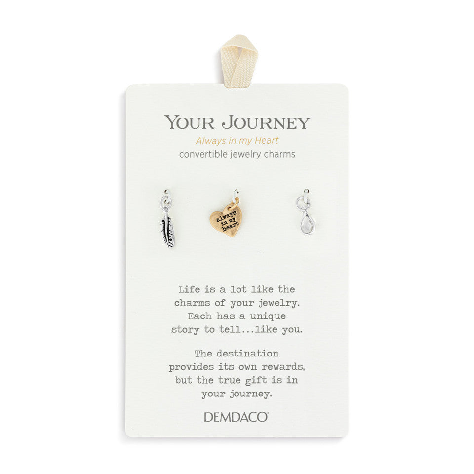 Demdaco 3-Piece Your Journey Charms Set - Always In Heart