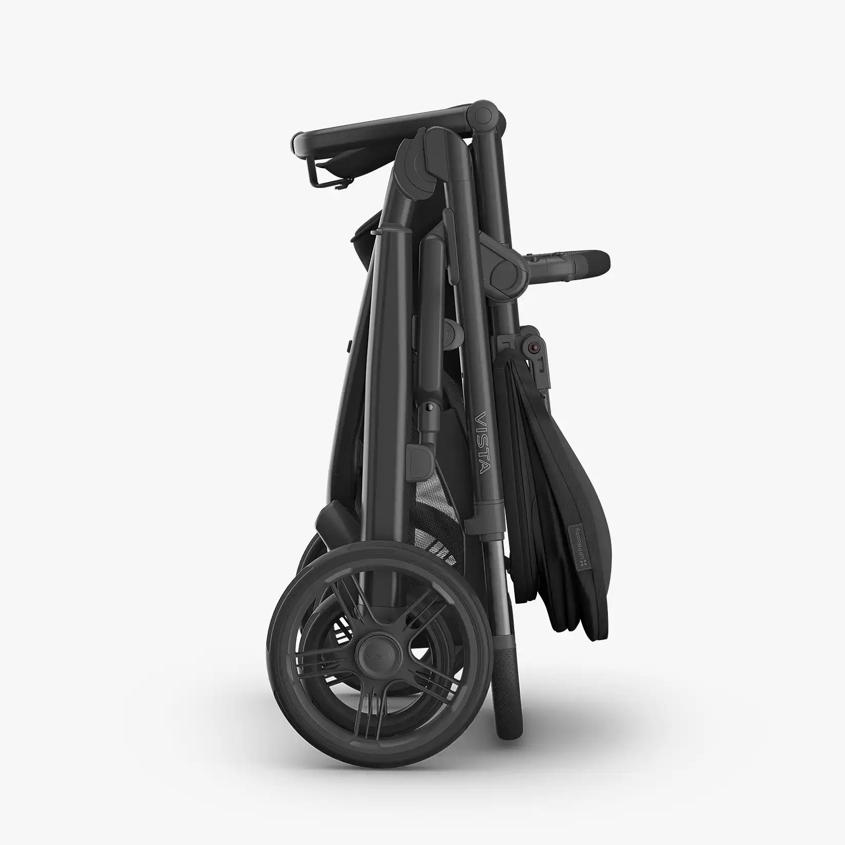 UPPAbaby Vista® V3 Stroller - Jake (Charcoal, Carbon Frame, Black Leather) - Best for Growing Families