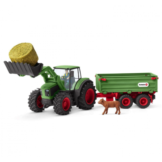 Schleich Farm World: Awesome Tractor with Trailer Set