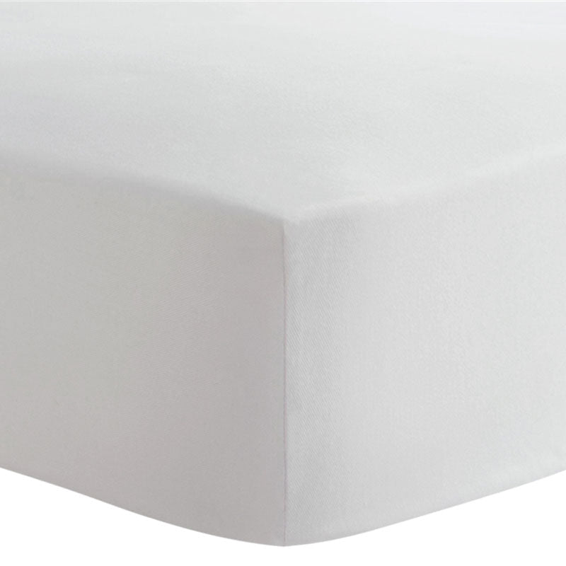 Soft Organic Jersey Cotton Fitted Sheet for Babies - Pure White