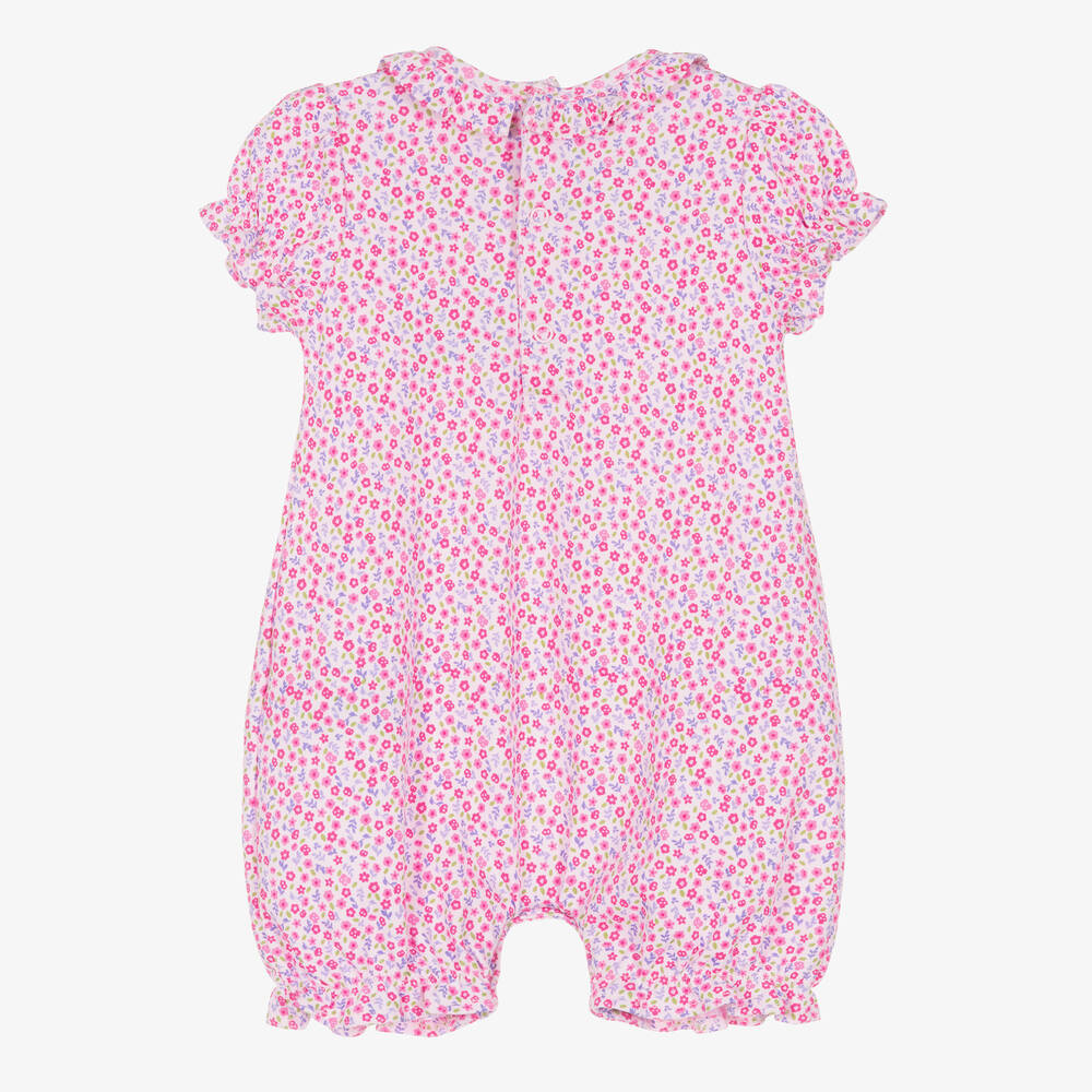 Kissy Kissy Hearts Abloom Soft Pink Floral Girls' Short Playsuit