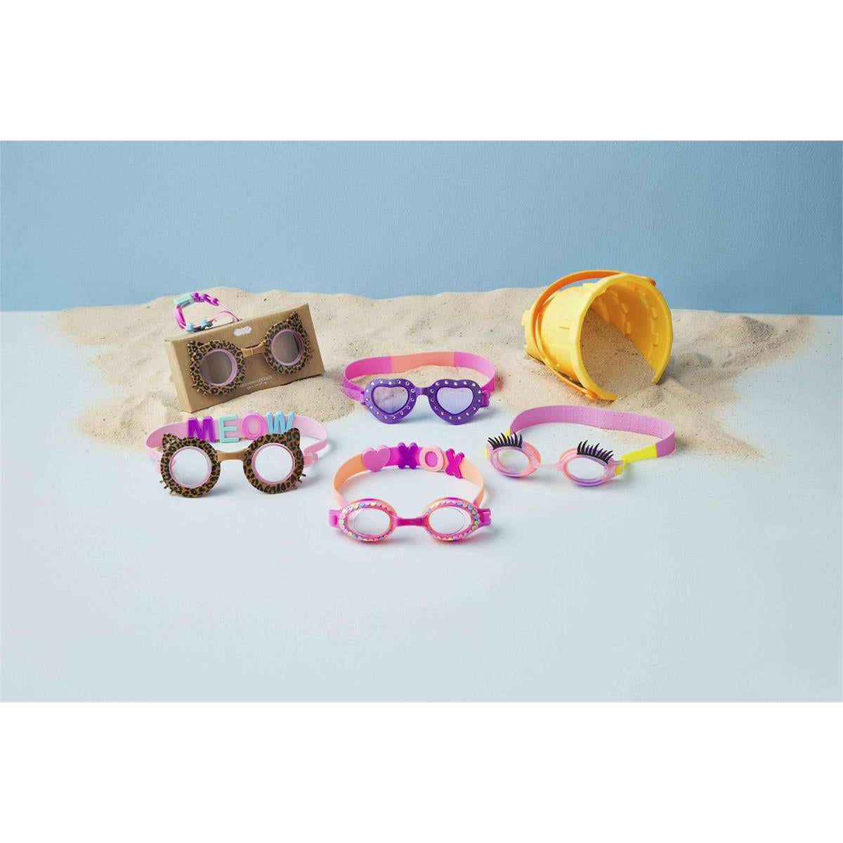 Hot Sale! Girls' Mud Pie Silicone Character UV - Protected Swim Goggles