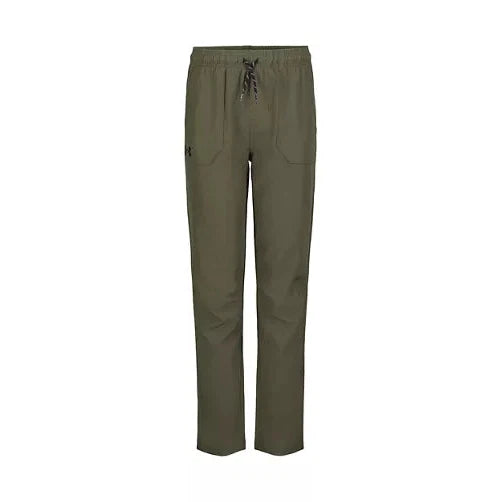 Hot Sale! Under Armour Youth Boys' Stretch Tech Woven Pants in Marine OD Green