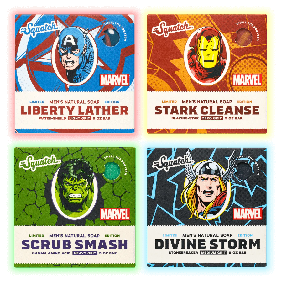 Dr. Squatch Marvel Avengers Limited Edition Natural Soap for Men - Exclusive Offer