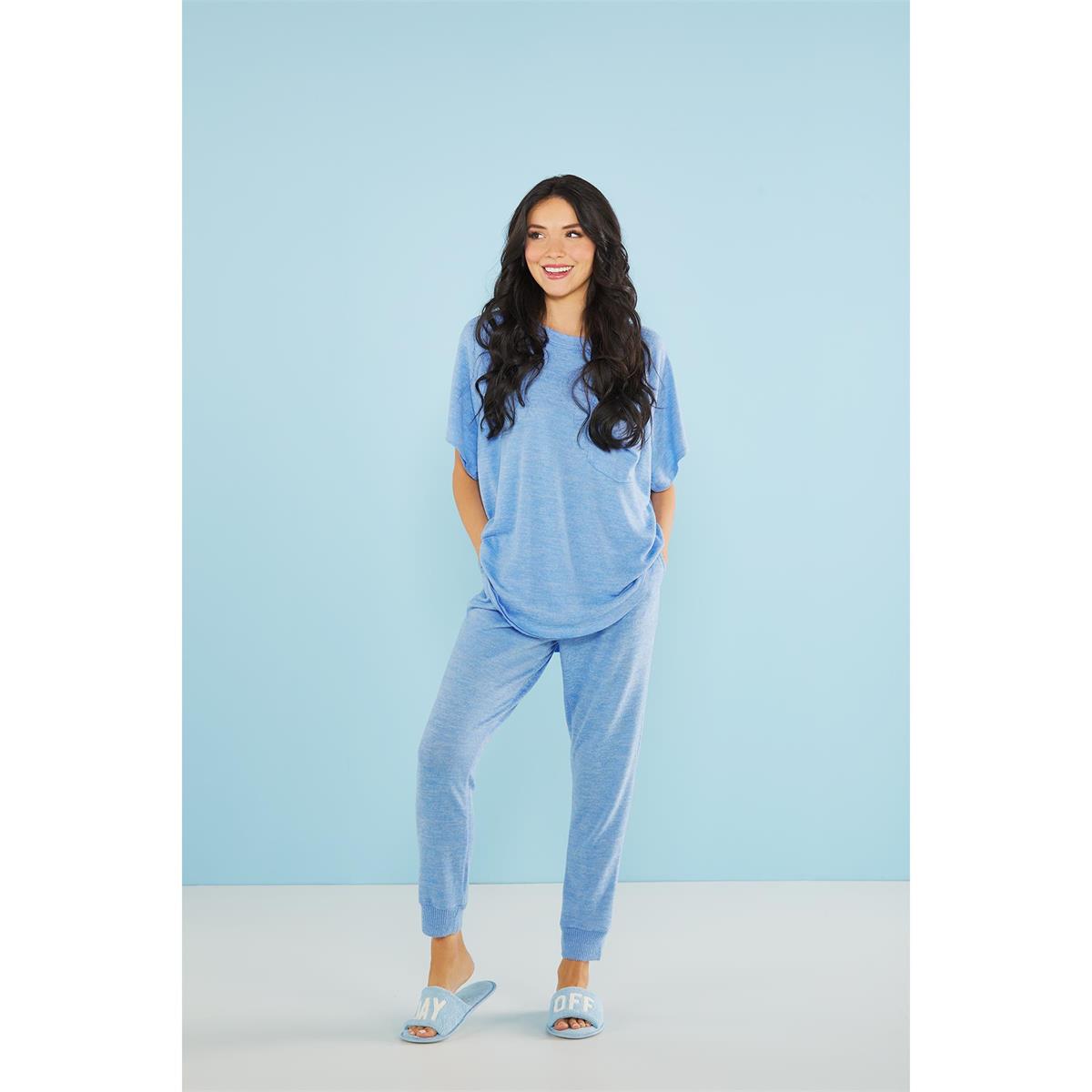 Blue Luxury Mud Pie Slipper and Sleep Mask Set for a Relaxing Staycation