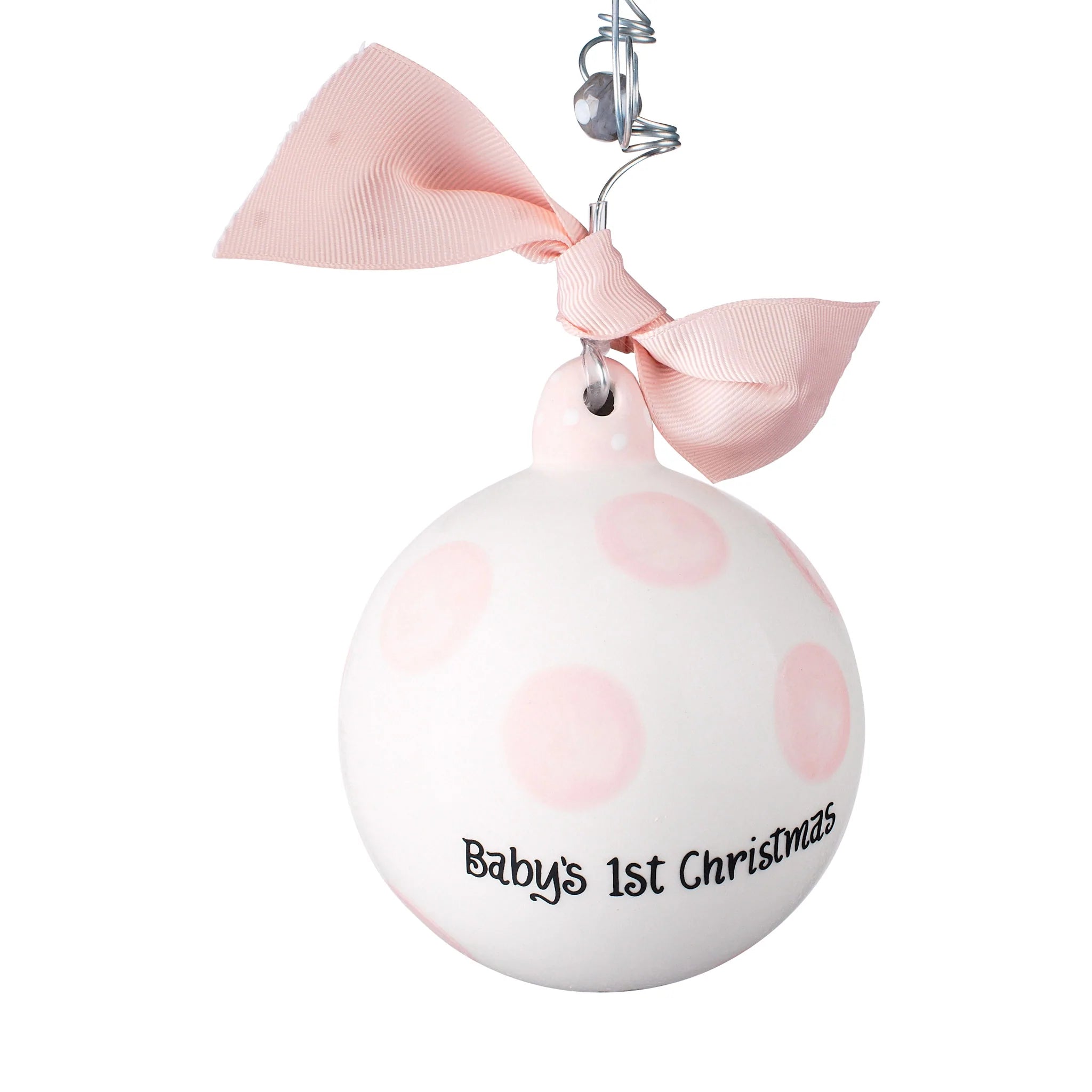 Hot! Glory Haus Pink Baby's 1st Rocking Horse Ornament