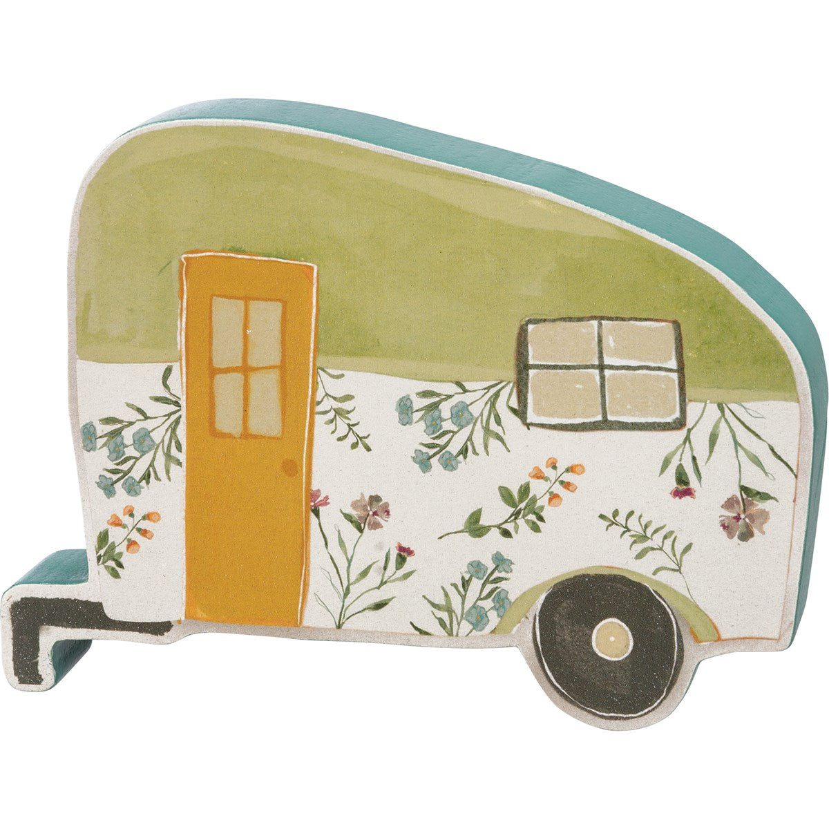 Kathy's Primitives Chunky RV Shaped Wooden Sitters - Campers Set