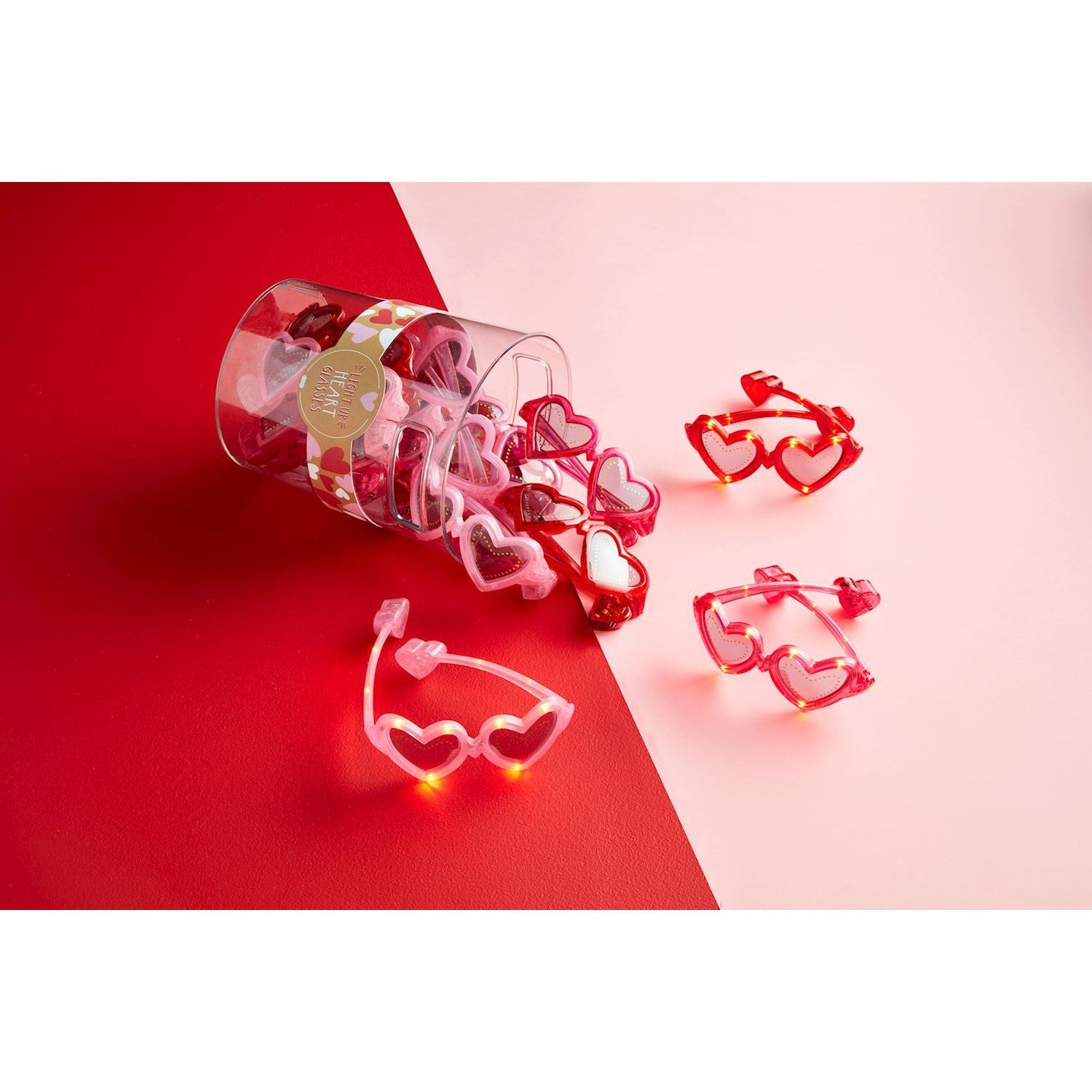 Mud Pie LED Light-Up Heart-Shaped Play Glasses for Kids