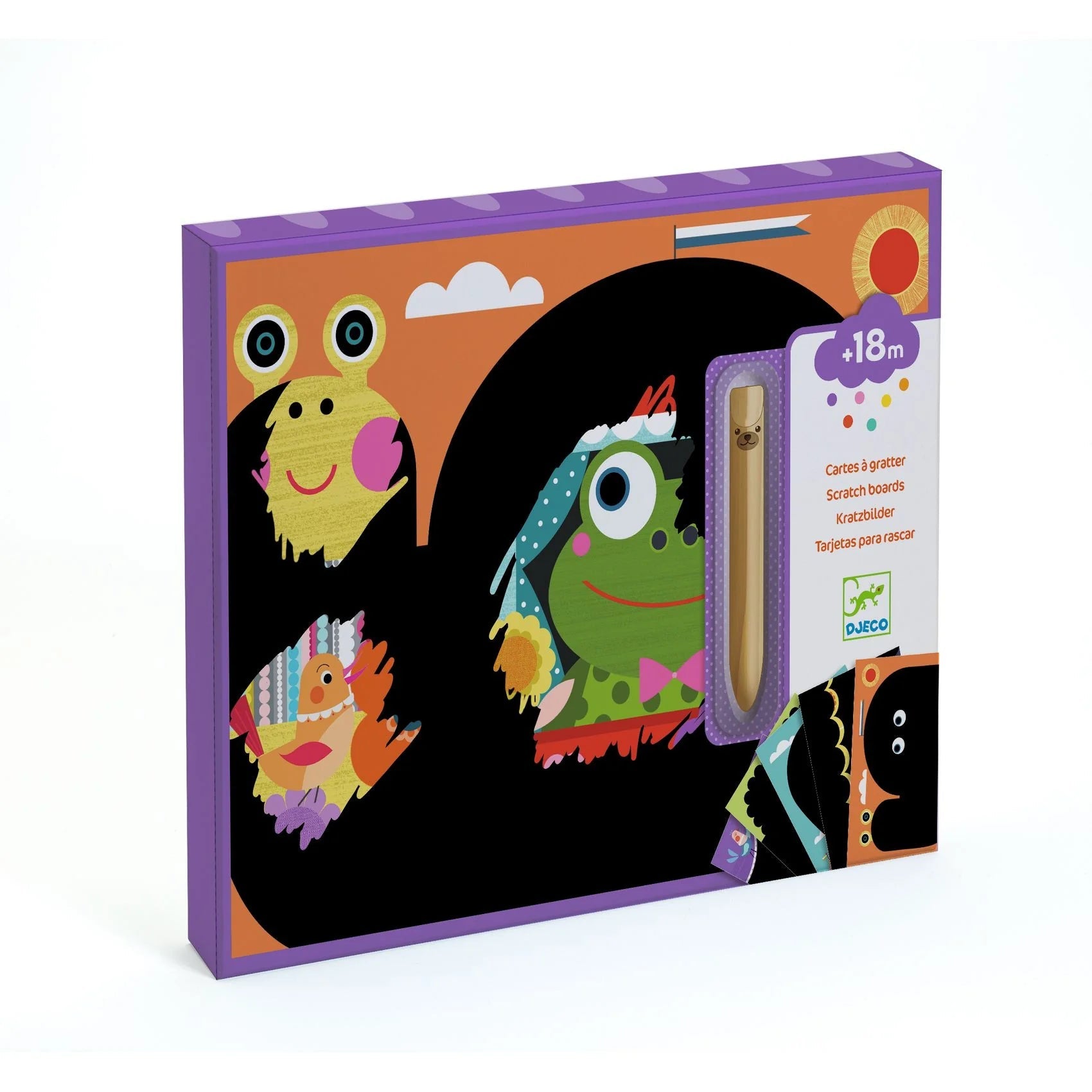 DJECO Enjoyable Vehicle - Themed Scratch - Card Activity for Kids