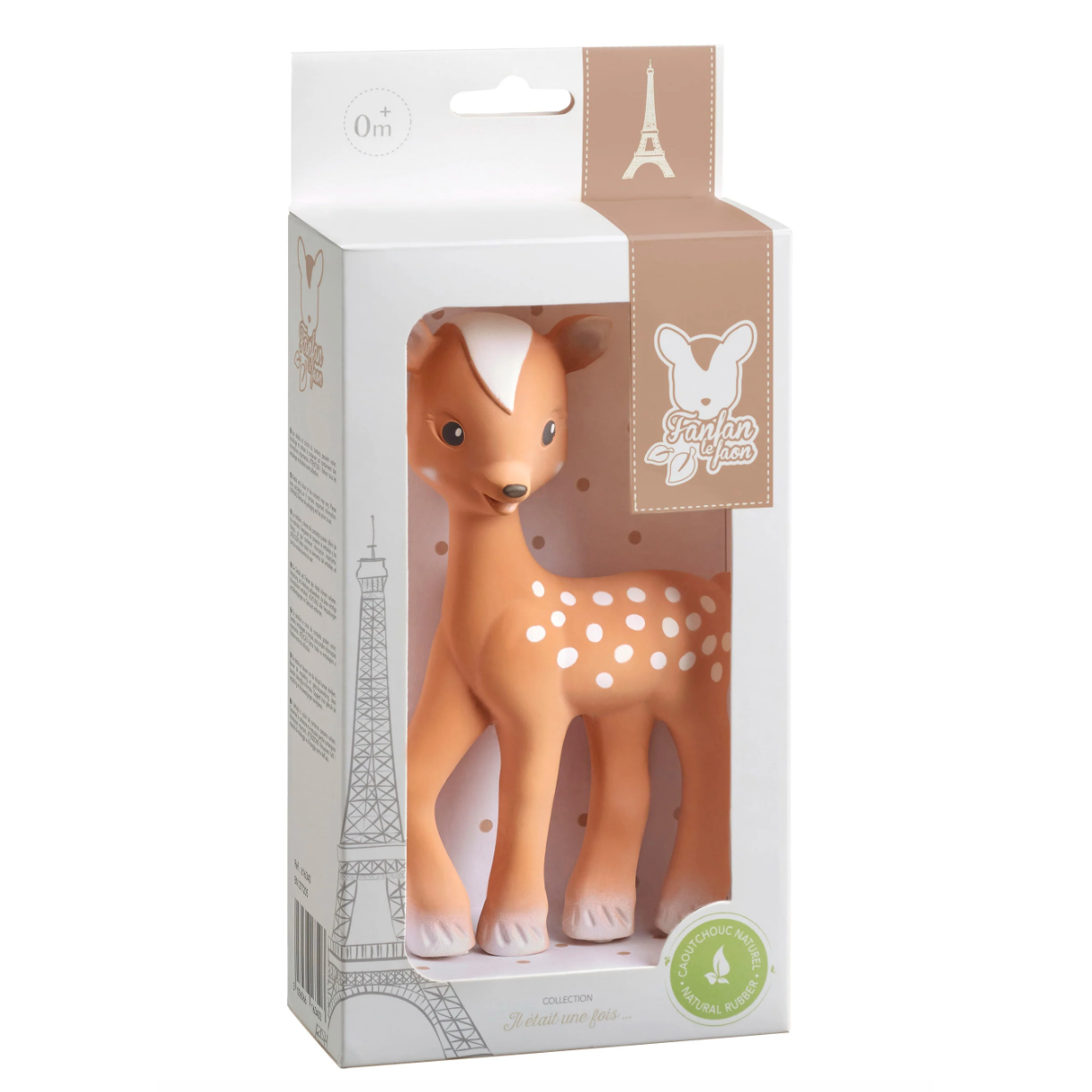Fanfan the Fawn - 100% Natural Rubber Baby Chew Toy, Safe and Entertaining