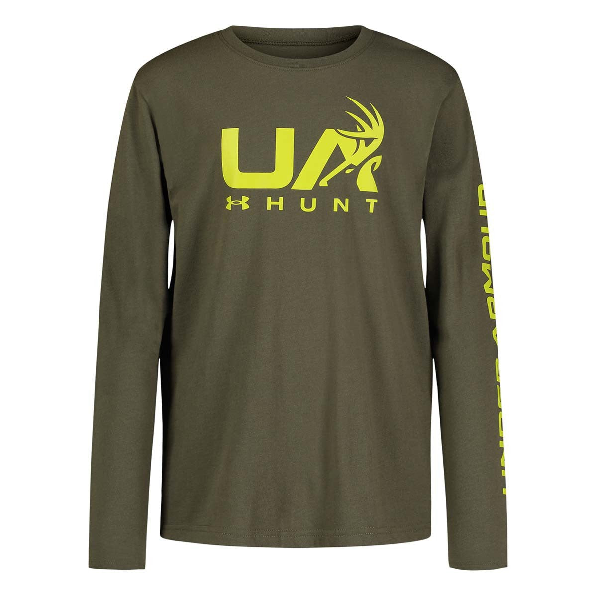 Under Armour Boy's UA Hunt Long Sleeve - Marine OD Green - Hot Deal
