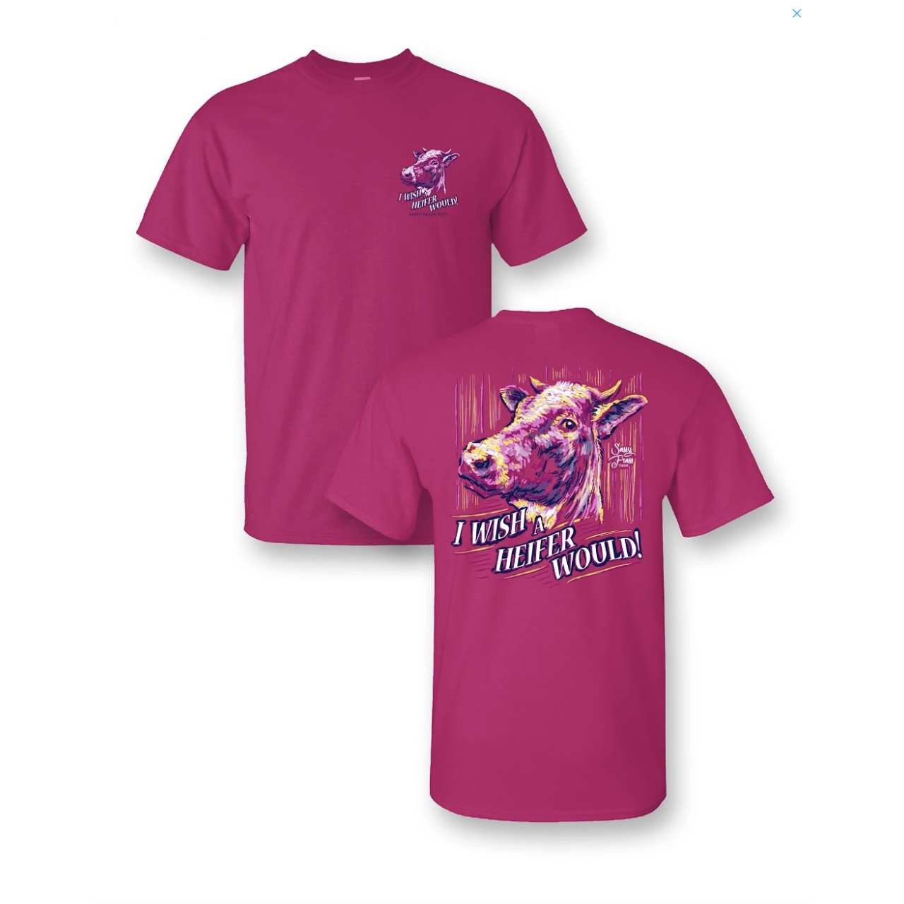 Hot Deal! 'I Wish a Heifer Would' Berry Crew - Neck Tee