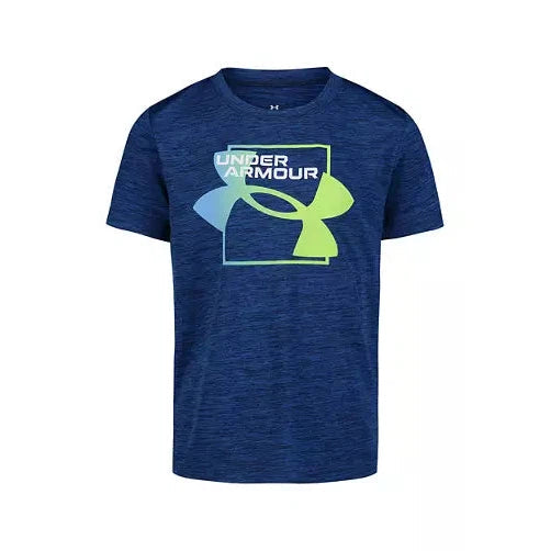 Under Armour Boy's Short Sleeve Tech Twist Tee with Big Logo in Tech Blue