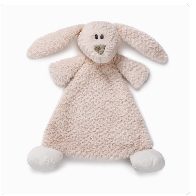 Demdaco Soft and Playful Belina Bunny Rattle Blanket for Kids