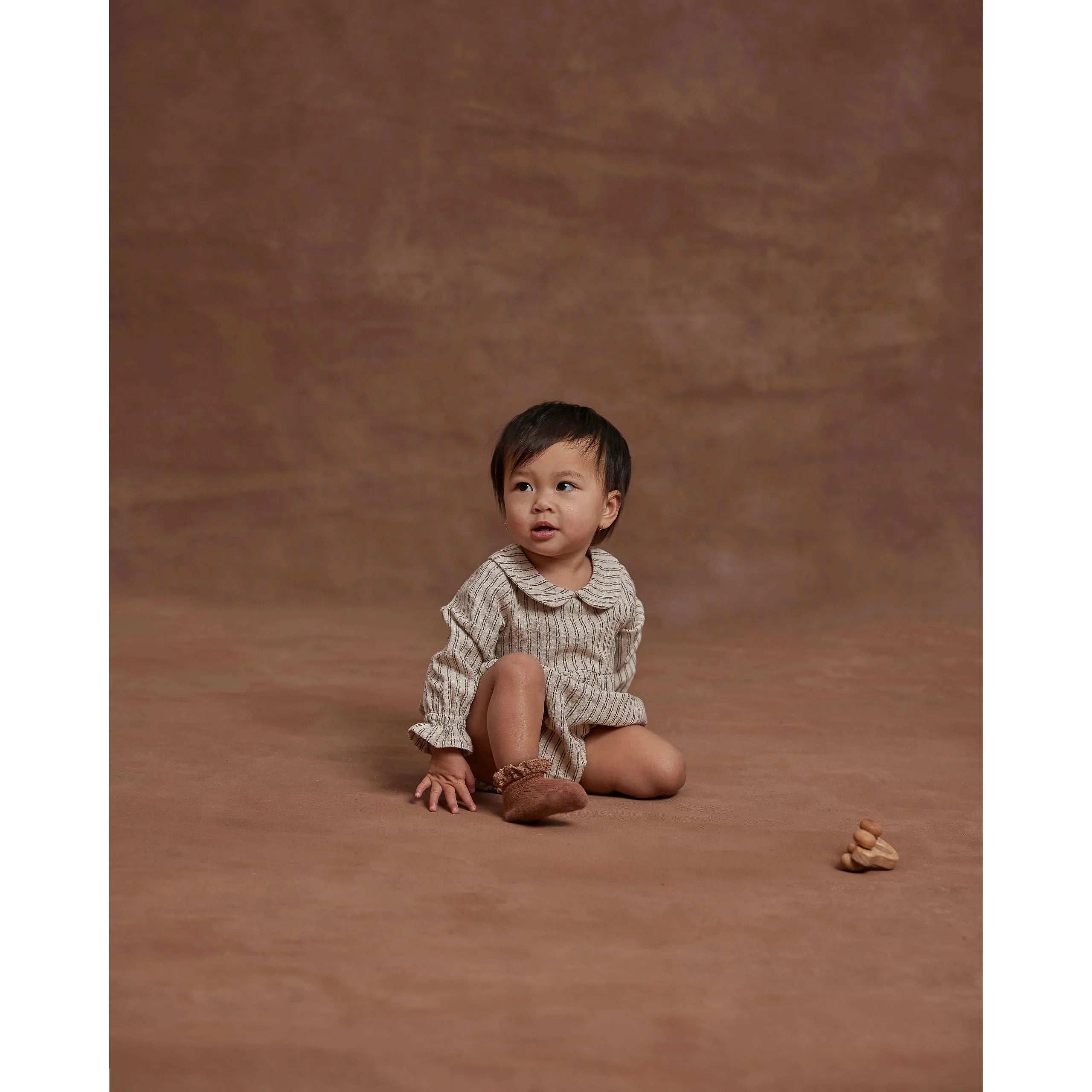 Rylee & Cru Black Pinstripe Romper - Great for Babies!