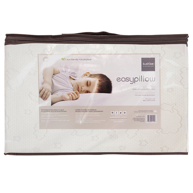 Kushies Toddler Pillow in Beige - Ideal for Kids, Eco - Friendly & Easy to Clean