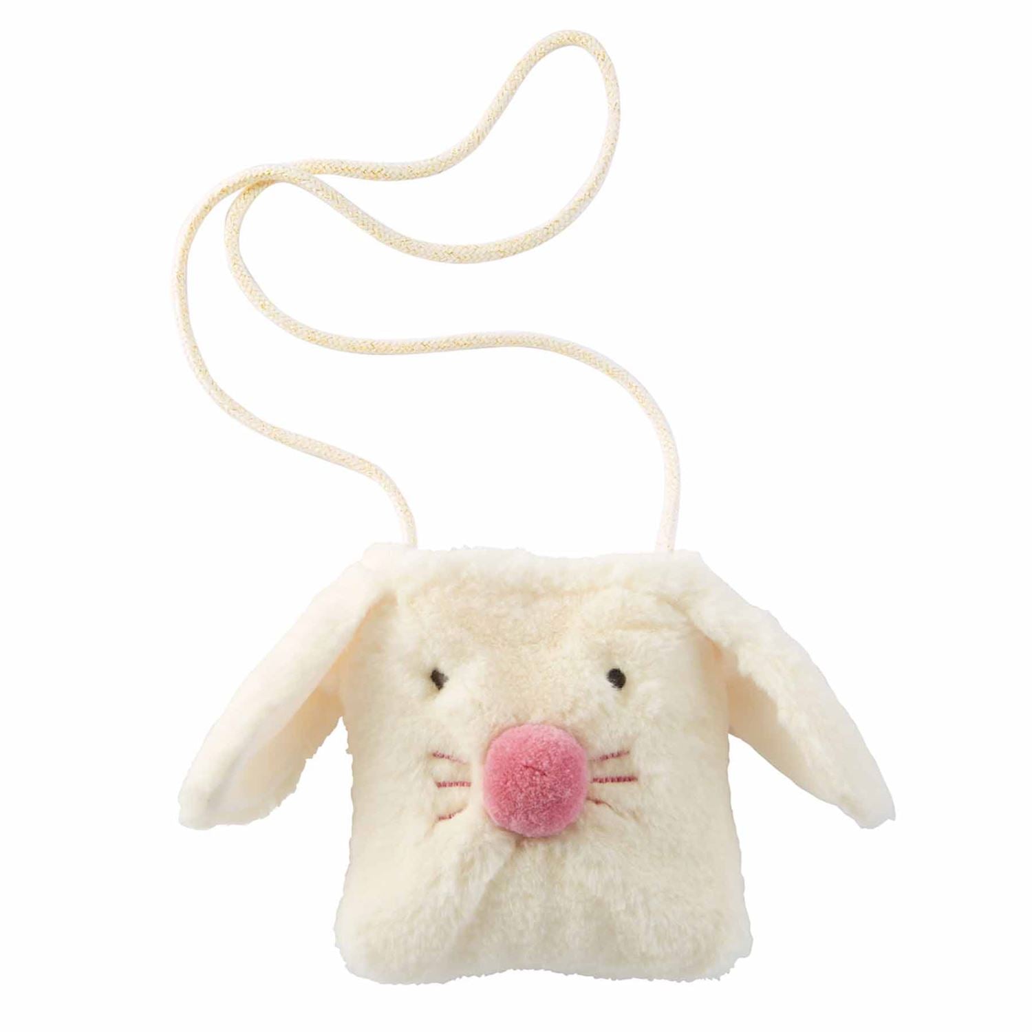 Mud Pie Adorable Plush Bunny Purse for Ages 3+ in Pink & White